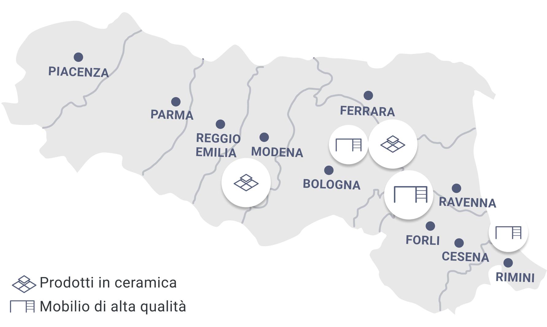 Mappa Emilia Romagna settore Housing