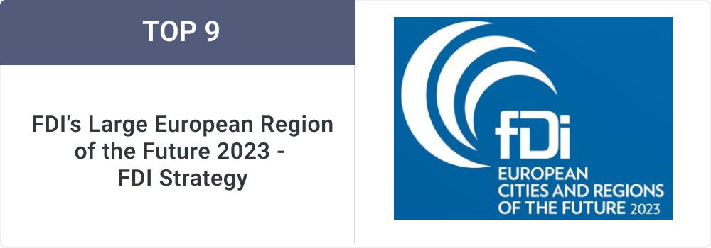 Logo delle città e regioni europee con il FDI più alto nel 2020/21