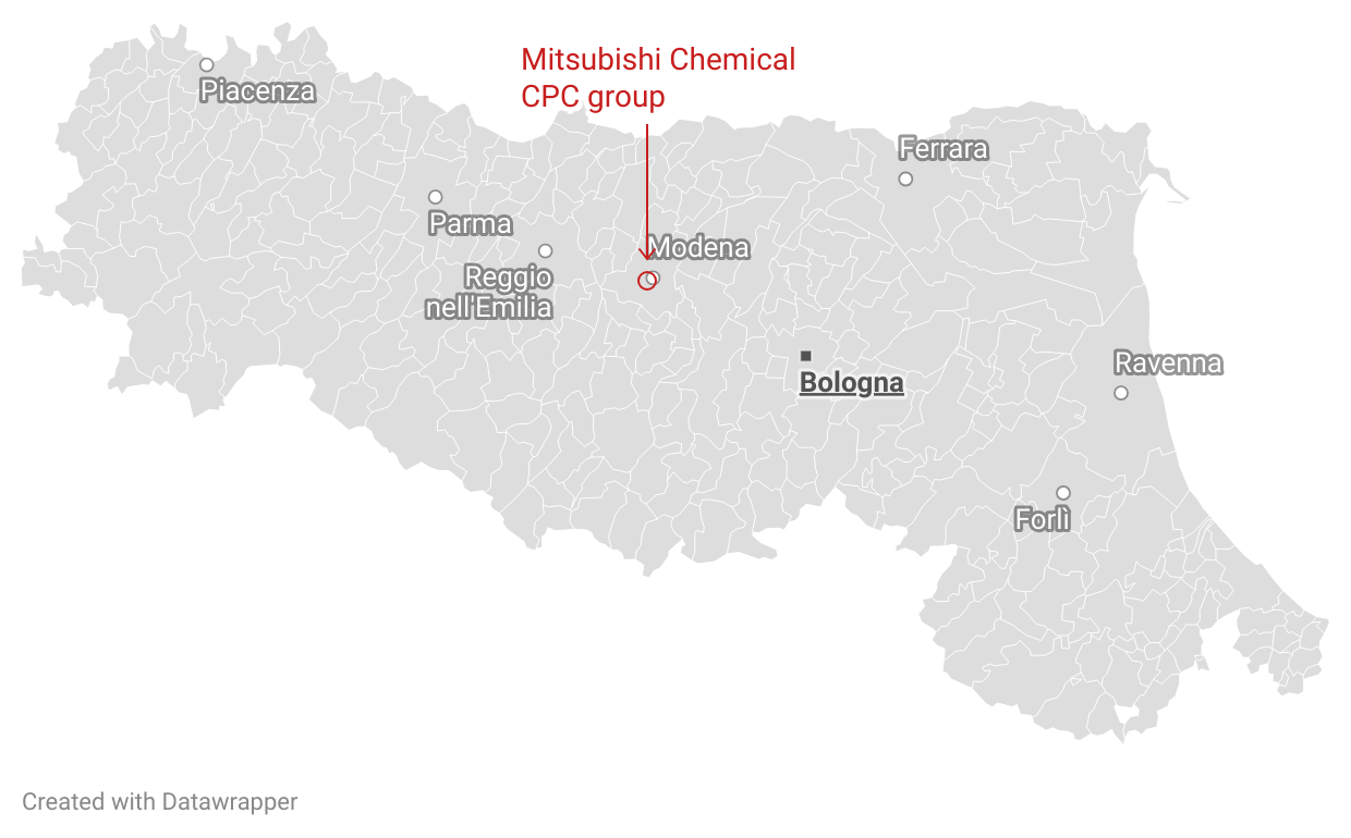 Location in Modena of CPC group